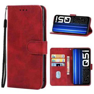 Leather Phone Case For OPPO Realme Q5i(Red)