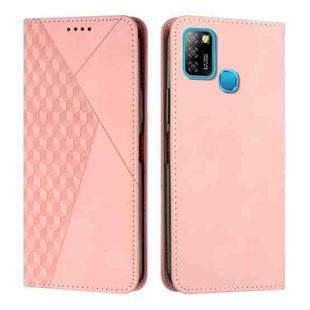For Infinix Hot 10 Lite / Smart 5 2020 Diamond Splicing Skin Feel Magnetic Leather Phone Case(Rose Gold)