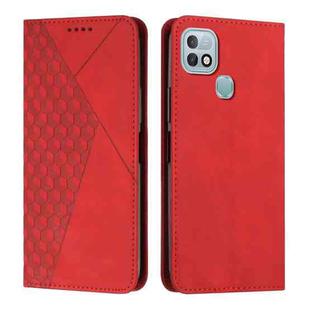 For Infinix Hot 10i Diamond Splicing Skin Feel Magnetic Leather Phone Case(Red)