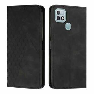 For Infinix Hot 10i Diamond Splicing Skin Feel Magnetic Leather Phone Case(Black)