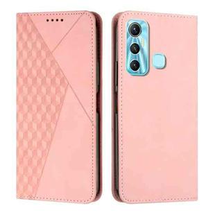 For Infinix Hot 11 Diamond Splicing Skin Feel Magnetic Leather Phone Case(Rose Gold)
