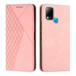 For Infinix Hot 10S / 10T / 10S NFC Diamond Splicing Skin Feel Magnetic Leather Phone Case(Rose Gold)