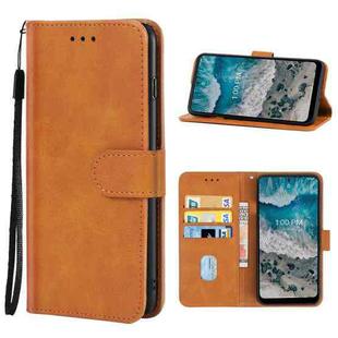 Leather Phone Case For Nokia X100(Brown)