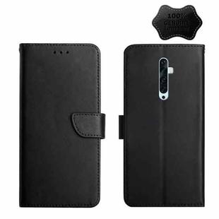 For OPPO Reno2 F Genuine Leather Fingerprint-proof Horizontal Flip Phone Case(Black)
