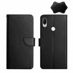 For Xiaomi Redmi Note 7 Genuine Leather Fingerprint-proof Horizontal Flip Phone Case(Black)
