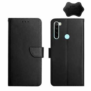 For Xiaomi Redmi Note 8T Genuine Leather Fingerprint-proof Horizontal Flip Phone Case(Black)