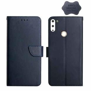 For Gigaset GS4 Genuine Leather Fingerprint-proof Horizontal Flip Phone Case(Blue)
