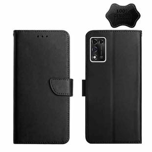 For ZTE Libero 5G II Genuine Leather Fingerprint-proof Horizontal Flip Phone Case(Black)