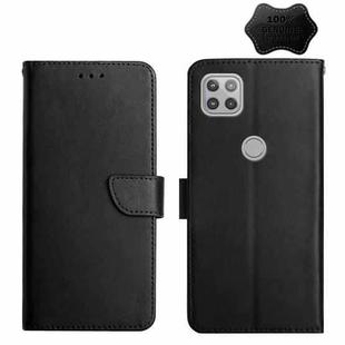 For Motorola Moto G 5G Genuine Leather Fingerprint-proof Horizontal Flip Phone Case(Black)