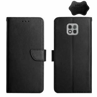 For Motorola Moto G Power 2021 Genuine Leather Fingerprint-proof Horizontal Flip Phone Case(Black)