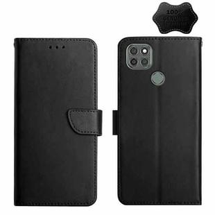 For Motorola Moto G9 Power Genuine Leather Fingerprint-proof Horizontal Flip Phone Case(Black)