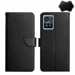 For vivo S10 / S10 Pro Genuine Leather Fingerprint-proof Flip Phone Case(Black)