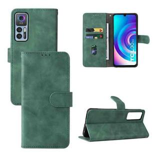 For TCL 30 5G/30+ 5G Skin Feel Magnetic Flip Leather Phone Case(Green)