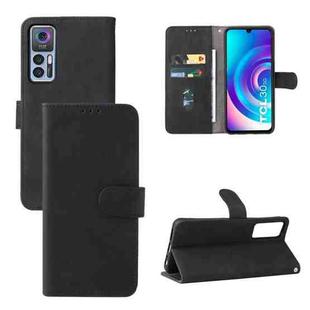 For TCL 30 5G/30+ 5G Skin Feel Magnetic Flip Leather Phone Case(Black)