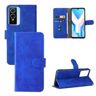 For vivo Y76 5G/Y76S 5G/Y74S Skin Feel Magnetic Flip Leather Phone Case(Blue)