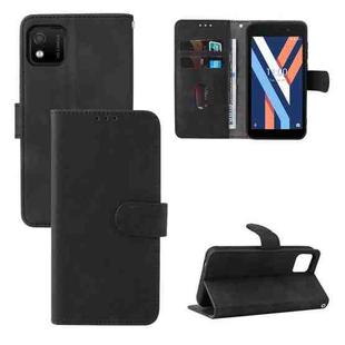 For Wiko Y52 Skin Feel Magnetic Flip Leather Phone Case(Black)