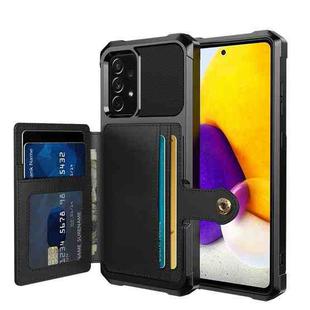 For Samsung Galaxy A52 5G / 4G Magnetic Wallet Card Bag Leather Phone Case(Black)