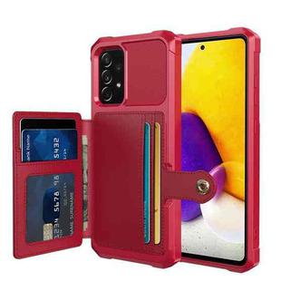 For Samsung Galaxy A52 5G / 4G Magnetic Wallet Card Bag Leather Phone Case(Red)