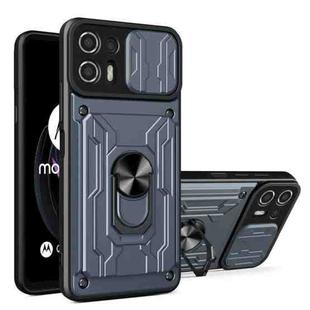 For Motorola Edge 20 Lite Sliding Camshield Card Phone Case(Grey)