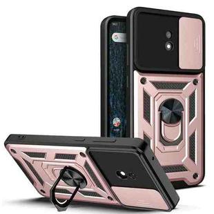 For Nokia C10 Sliding Camera Cover Design TPU+PC Phone Case(Rose Gold)