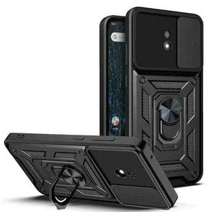 For Nokia C10 Sliding Camera Cover Design TPU+PC Phone Case(Black)