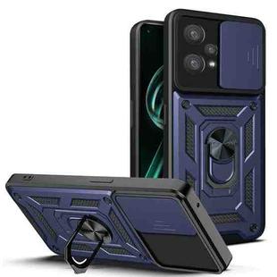 For OPPO Realme 9 Pro+ Sliding Camera Cover Design TPU+PC Phone Case(Blue)