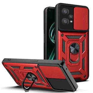 For OPPO Realme 9 Pro+ Sliding Camera Cover Design TPU+PC Phone Case(Red)