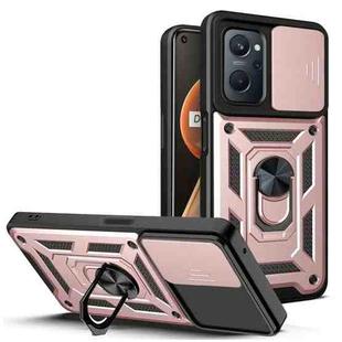 For OPPO Realme 9i/A36 Sliding Camera Cover Design TPU+PC Phone Case(Rose Gold)