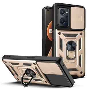 For OPPO Realme 9i/A36 Sliding Camera Cover Design TPU+PC Phone Case(Gold)
