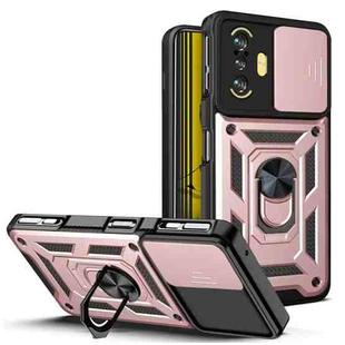 For  Xiaomi Poco F3 GT/Redmi K40 Sliding Camera Cover Design TPU+PC Phone Case(Rose Gold)