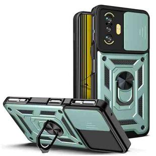 For  Xiaomi Poco F3 GT/Redmi K40 Sliding Camera Cover Design TPU+PC Phone Case(Green)