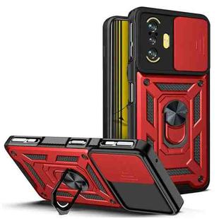 For  Xiaomi Poco F3 GT/Redmi K40 Sliding Camera Cover Design TPU+PC Phone Case(Red)