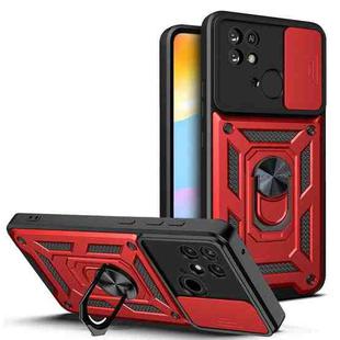 For Xiaomi Redmi 10C 4G Sliding Camera Cover Design TPU+PC Phone Case(Red)