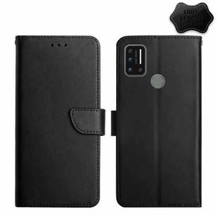 For UMIDIGI A7 Genuine Leather Fingerprint-proof Flip Phone Case(Black)