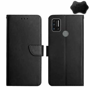 For UMIDIGI A7 Pro Genuine Leather Fingerprint-proof Flip Phone Case(Black)