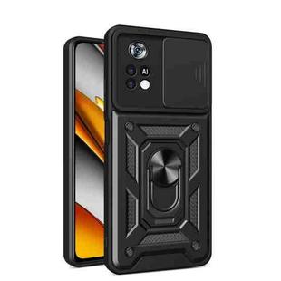 For Xiaomi Poco X4 Pro 5G Sliding Camera Cover Design TPU+PC Phone Case(Black)