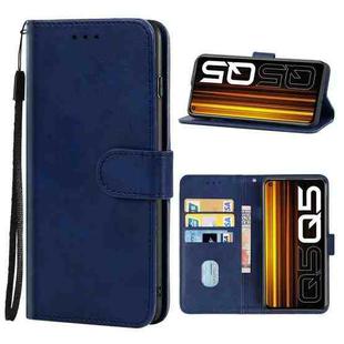Leather Phone Case For OPPO Realme Q5(Blue)