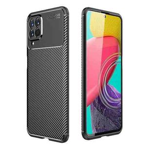 For Samsung Galaxy M53 5G Carbon Fiber Texture Shockproof TPU Phone Case(Black)