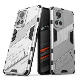 For OPPO Realme GT Neo3 5G China Punk Armor 2 in 1 PC + TPU Shockproof Phone Case with Invisible Holder(White)