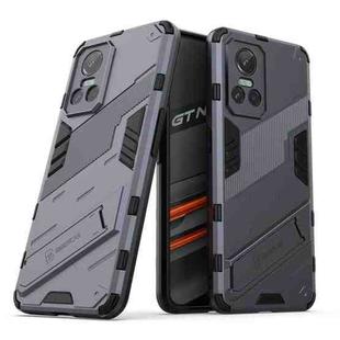 For OPPO Realme GT Neo3 5G China Punk Armor 2 in 1 PC + TPU Shockproof Phone Case with Invisible Holder(Grey)