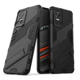 For OPPO Realme GT Neo3 5G China Punk Armor 2 in 1 PC + TPU Shockproof Phone Case with Invisible Holder(Black)