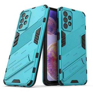 For Samsung Galaxy A23 Punk Armor 2 in 1 PC + TPU Shockproof Phone Case with Invisible Holder(Blue)