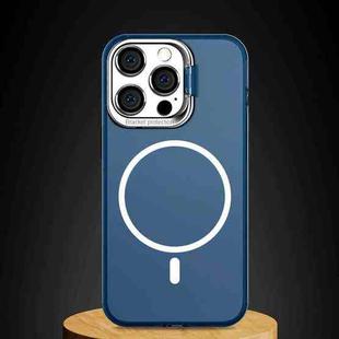 MagSafe Magnetic Metal Lens Cover Holder Phone Case For iPhone 13(Dark Blue)