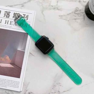 Jelly Transparent Watch Band For Apple Watch Series 8&7 41mm / SE 2&6&SE&5&4 40mm / 3&2&1 38mm(Light Green)