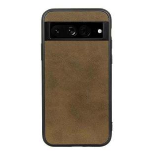 For Google Pixel 7 Pro Accurate Hole Two-color Calf Texture PU Phone Case(Green)