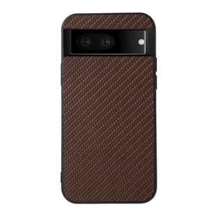 For Google Pixel 7 Accurate Hole Carbon Fiber Texture PU Phone Case(Brown)