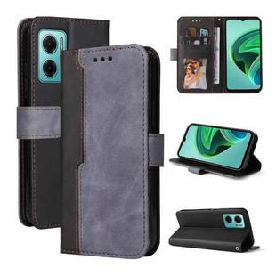 For Xiaomi Redmi Note 11E Stitching-Color Horizontal Flip Leather Case(Grey)