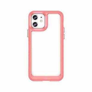 For iPhone 12 Colorful Series Acrylic + TPU Phone Case(Red)