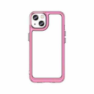 Colorful Series Acrylic + TPU Phone Case For iPhone 13(Transparent Pink)