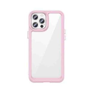 Colorful Series Acrylic + TPU Phone Case For iPhone 11 Pro(Pink)